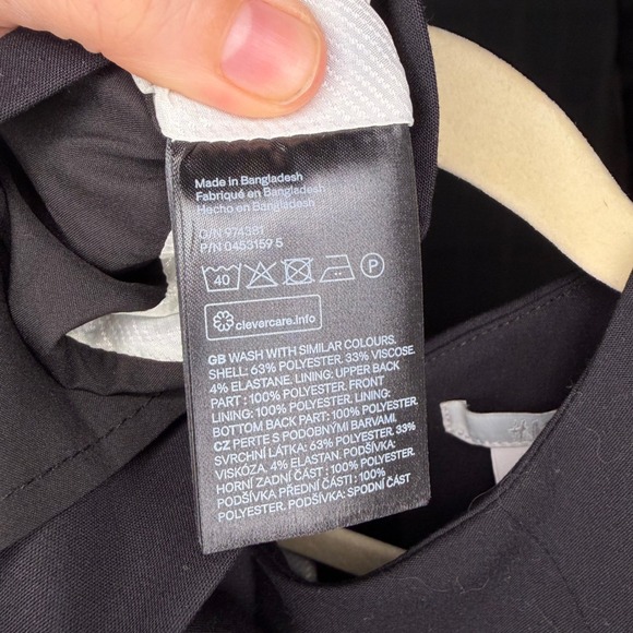 H&M Sheath Dress Womens Size 10 Black New Sleeveless Professional Cocktail LBD - Picture 4 of 6